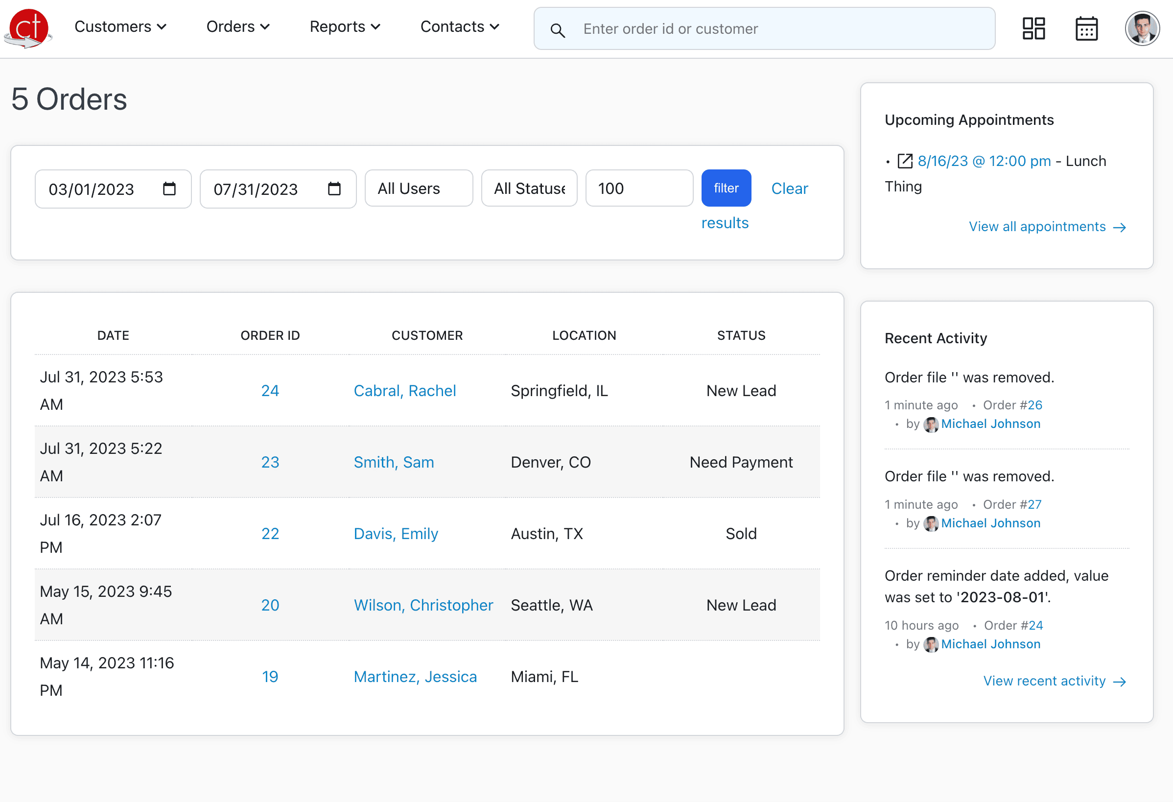 A screenshot of the Control Panel.